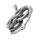 Stainless steel pendant - double snake