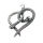 Stainless steel pendant - Snake heart