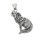 Stainless steel pendant - howling wolf