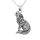 Stainless steel pendant - howling wolf