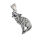 Stainless steel pendant - howling wolf