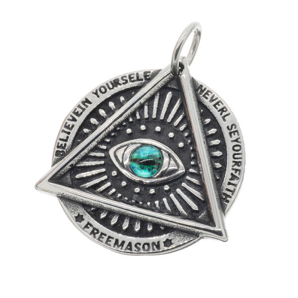 Stainless steel pendant - the all-seeing eye / Freemasonry / Eye of God