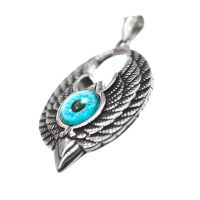 Stainless steel pendant - `Winged eye´