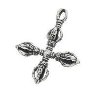 Stainless Steel Pendant – Cross with Sculpted Decorative Ends
