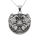 Edelstahlanhänger "Hugin und Munin mit Valknut"