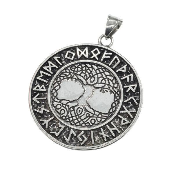 Edelstahlanhänger ´Yggdrasil / Vegvisir´