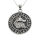 Stainless steel Pendant "Wolf in Rune Circle"