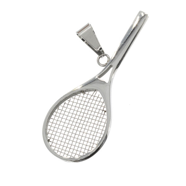 Stainless steel pendant - tennis racket