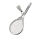 Stainless steel pendant - tennis racket