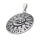 Round Pendant with Crescent Moon and Zodiac Signs