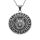 Stainless steel pendant - Fenrir in runecircle