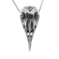 Edelstahlanhänger - Rabe mit Valknut
