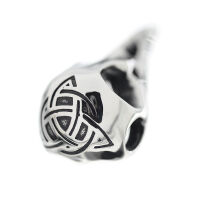 Edelstahlanhänger - Rabe mit Valknut