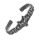 Stainless steel Bangle - Fenrir with Runes