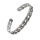 Stainless steel bracelet - Cable knit pattern