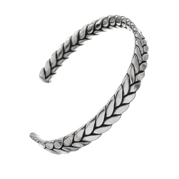 Stainless steel Bangle - Braided Rope