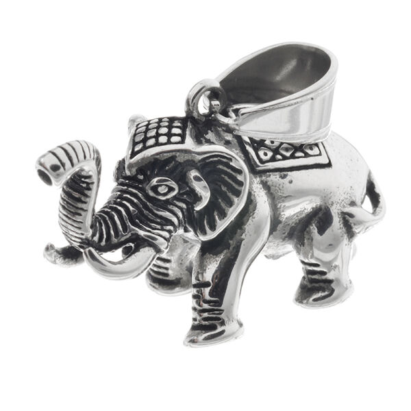 Stainless steel pendant - Indian elephant Steel