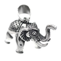 Stainless steel pendant - Indian elephant Steel