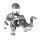 Stainless steel pendant - Indian elephant Steel