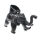 Stainless steel pendant - Indian elephant PVD-Black