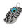 Stainless steel pendant - Dogtag with colored eye Türkis
