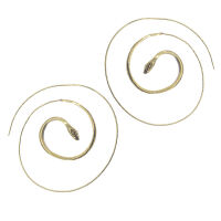 Bronze earrings - snake / spiral Bronze