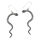 Bronze earrings - silver-plated snake
