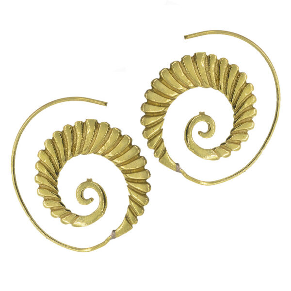 Bronze earrings - Creole / Spiral