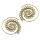 Bronze earrings - heart spiral