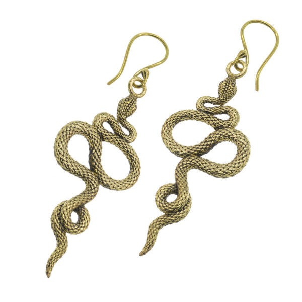 Bronze earrings - Snake “Kaa”
