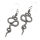 Bronze earrings - Snake “Kaa” silver-plated