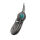 Feather with colored stone Stainless Steel Turquoise...