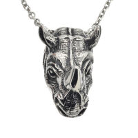 Stainless Steel Pendant - Rhinoceros Head