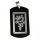 Edelstahlanhänger - Dogtag mit Drachen - PVD - Schwarz
