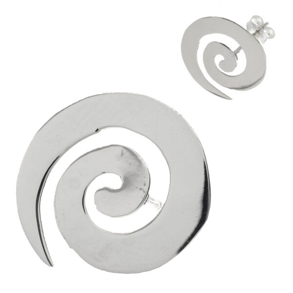 Silberohrstecker - Spirale
