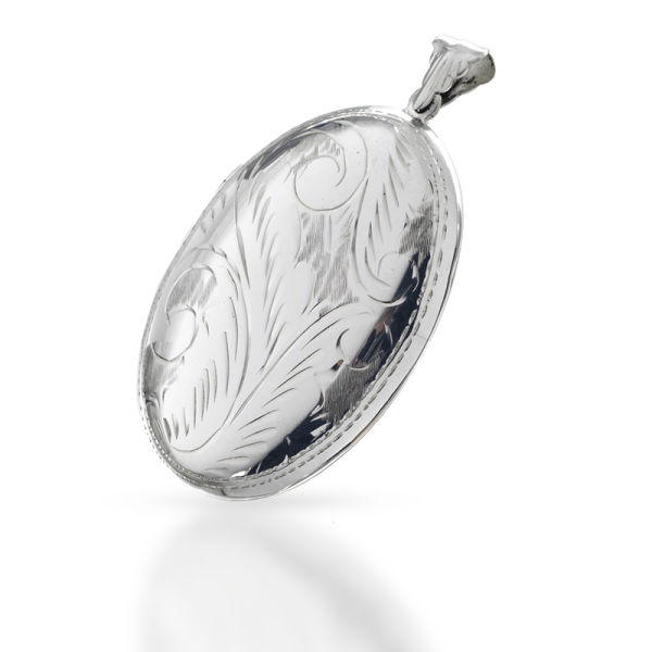 925 Sterling Silberanhänger - Medaillon oval
