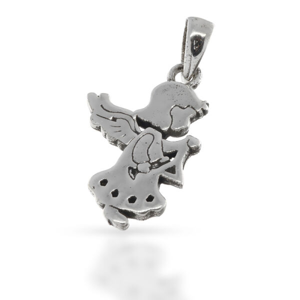 925 Sterling Silver Pendant – Elias Angel with Dotted Dress