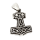 Thorshammer „Holger“ mit Augenmaske und Spiralen aus 925er Silber