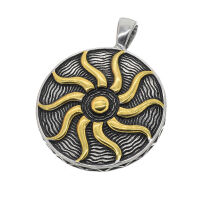 Stainless steel pendant - Sun Bi-Color