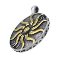 Stainless steel pendant - Sun Bi-Color