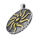 Stainless steel pendant - Sun Bi-Color