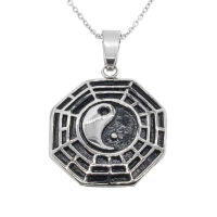 Yin & Yang / Eight Trigrams Steel-flat-37 mm