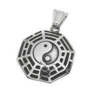 Yin & Yang / Acht Trigramme GunMetal-verziert-29 mm