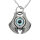 Edelstahlanhänger - ` Böser Blick´ türkis
