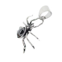 Edelstahanhänger - Spinne mit Stein