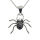 Edelstahanhänger - Spinne mit Stein