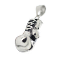 Stainless steel pendant - boxing glove Steel-29mm-decorated