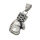Stainless steel pendant - boxing glove Steel-29mm-decorated