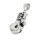 Stainless steel pendant - boxing glove Steel-29mm-decorated