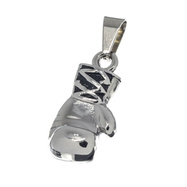 Stainless steel pendant - boxing glove PVD - Gold-29mm-straight